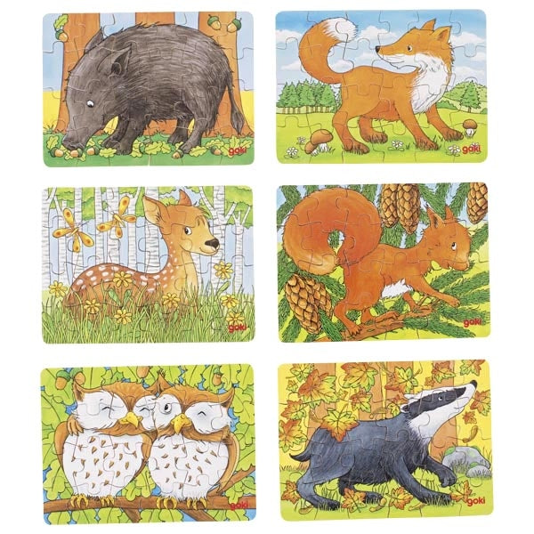 Goki Mini Forest Animal Puzzles