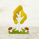 Birch Tree with Mushrooms