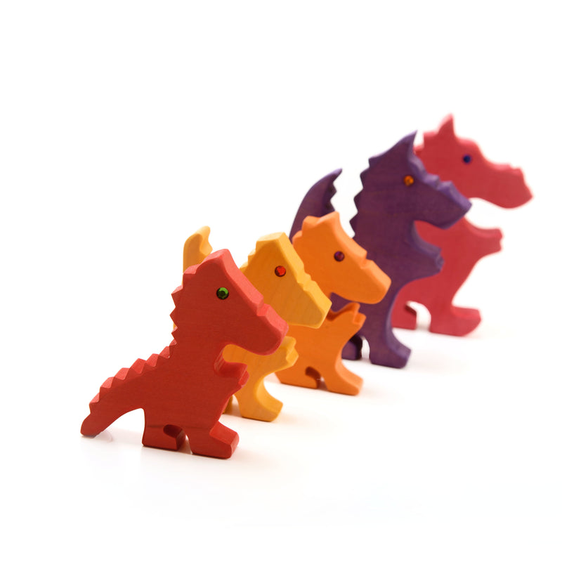 Bauspiel Dragon Family - Red/Purple