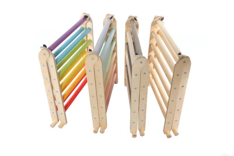 Compact Wee'un Pikler-inspired climbing frame - Pastel