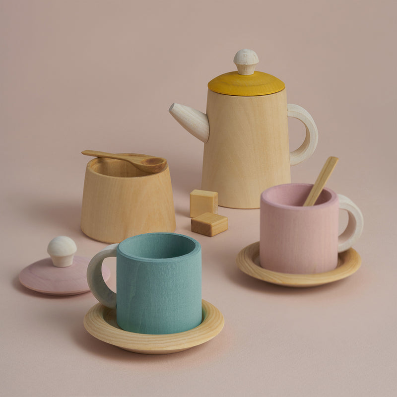 Raduga Grez Tea Set - mustard and pink