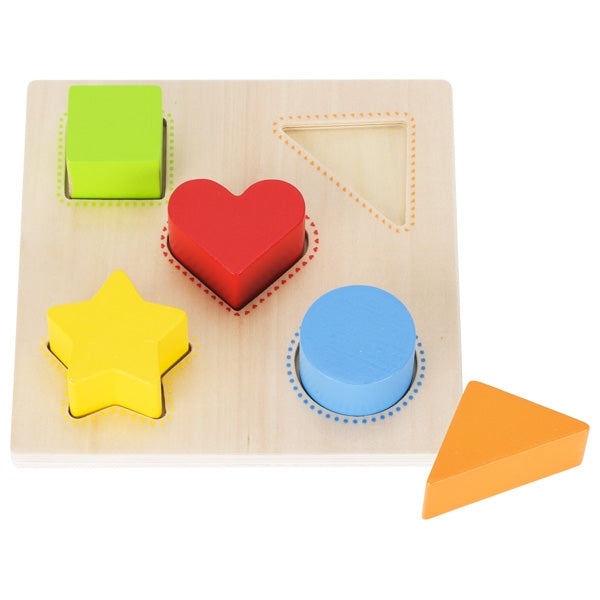 Goki Colour & Shape Sorting Board - 5 shapes