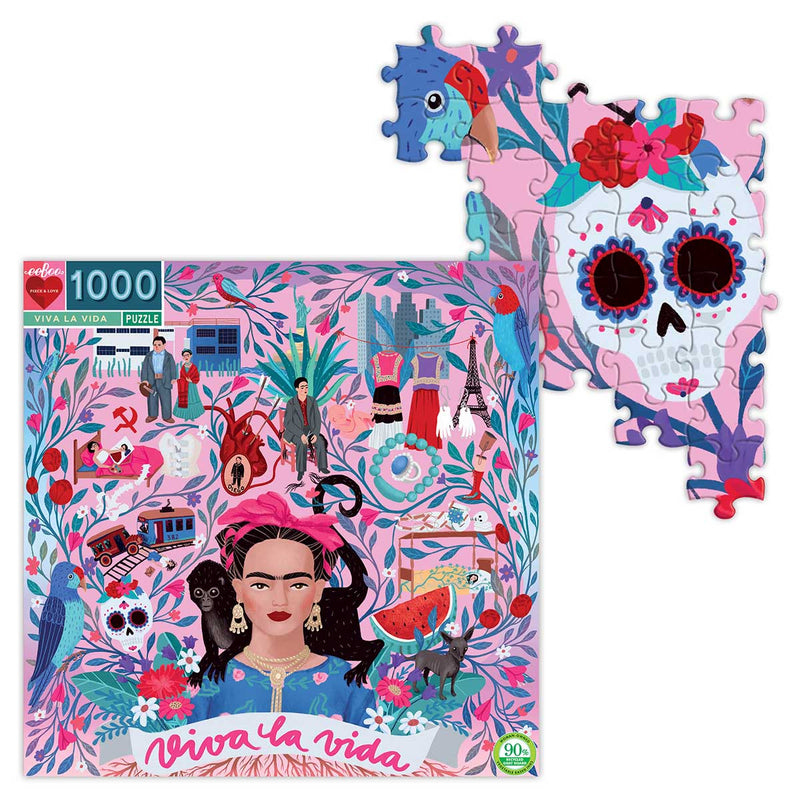 eeBoo Frida Kahlo Viva La Vida - 1000 piece puzzle