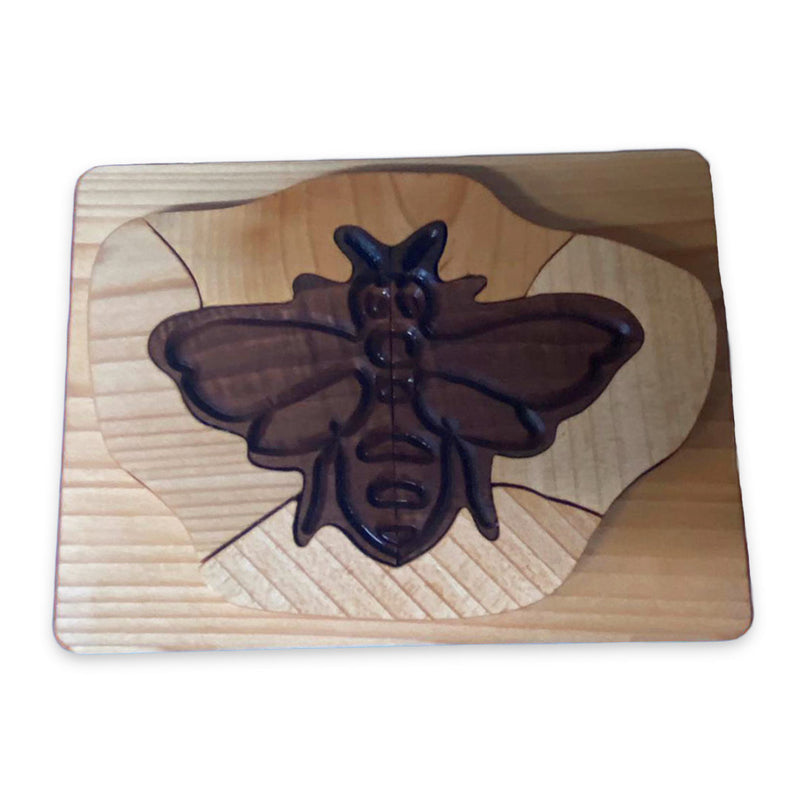 Natural Wood Bee Puzzle