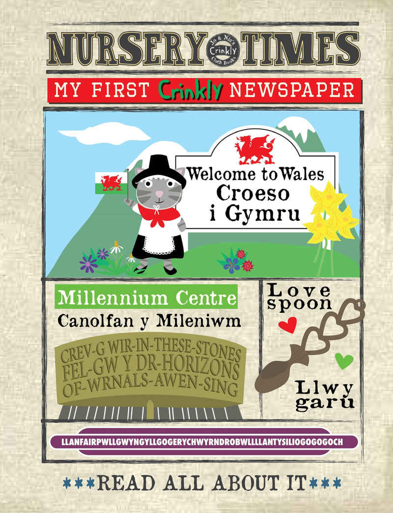 Nursery Times Crinkly Newspaper - Welcome to Wales!