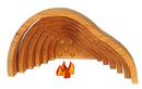 Bauspiel Dragon's Lair with Treasure and Campfire