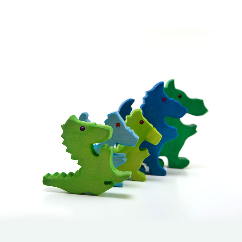 Bauspiel Dragon Family - Green/Blue